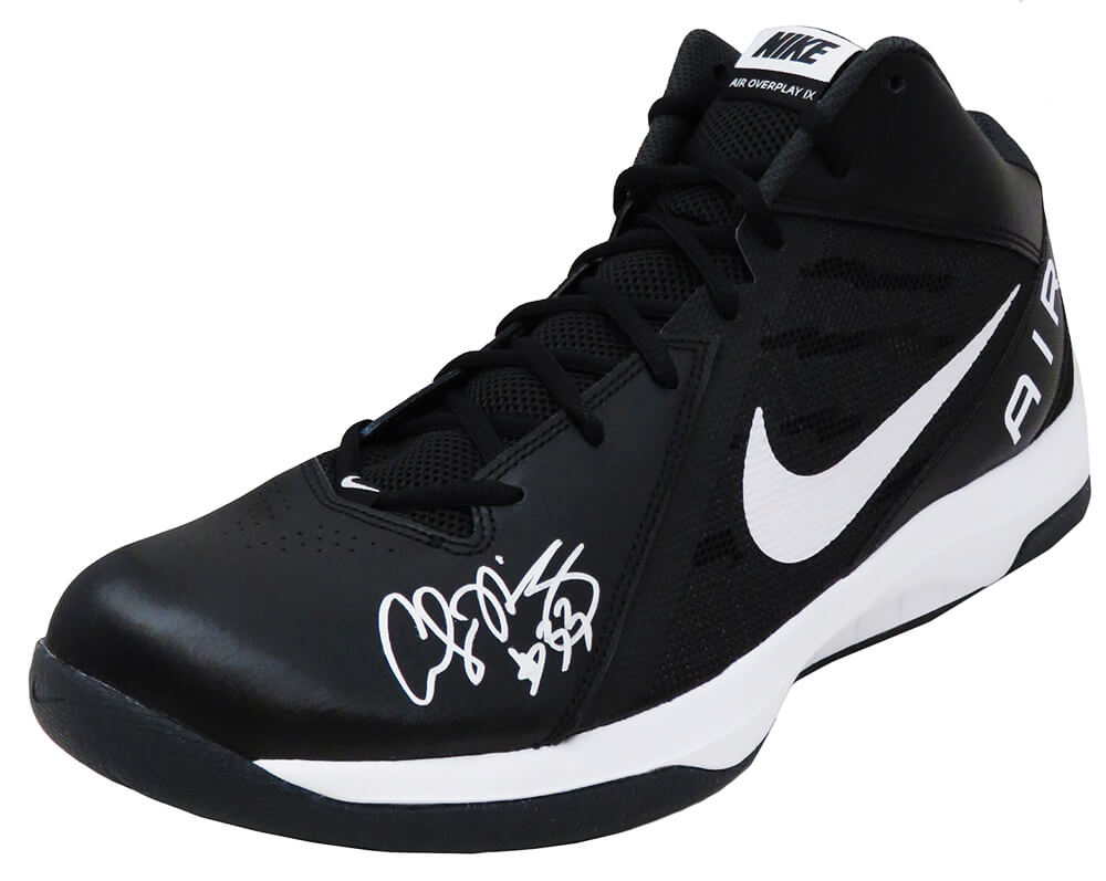 Alonzo Mourning Signed Nike The Overplay IX Men's Basketball Black Shoe (Left Foot) - MOUSHO201 - Alonzo Mourning Signed Nike The Overplay IX Men's Basketball Black Shoe (Left Foot) product image