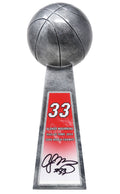 Alonzo Mourning Signed Basketball Champion 14 Inch Replica Silver Trophy - MOUTRO200 - Alonzo Mourning Signed Basketball Champion 14 Inch Replica Silver Trophy product image