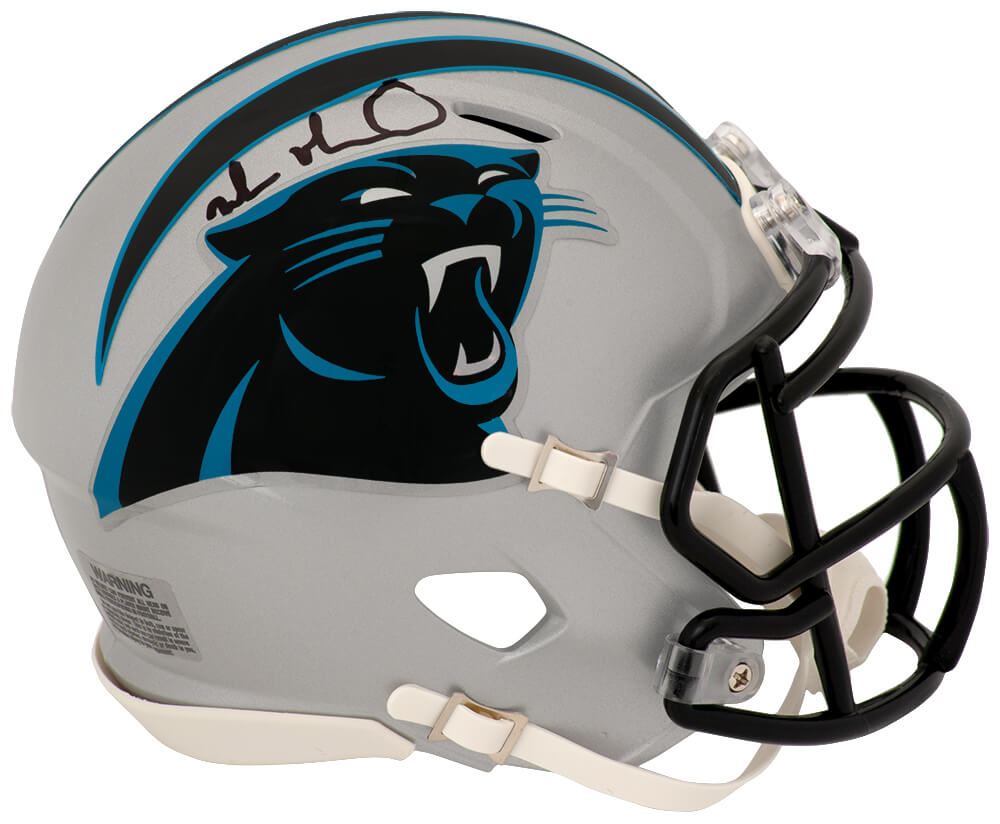 Muhsin Muhammad Signed Carolina Panthers Riddell Speed Mini Helmet - MUHMIN300 - Muhsin Muhammad Signed Carolina Panthers Riddell Speed Mini Helmet product image