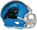 Muhsin Muhammad Signed Carolina Panthers FLASH Riddell Speed Mini Helmet - MUHMIN302 - Muhsin Muhammad Signed Carolina Panthers FLASH Riddell Speed Mini Helmet product image