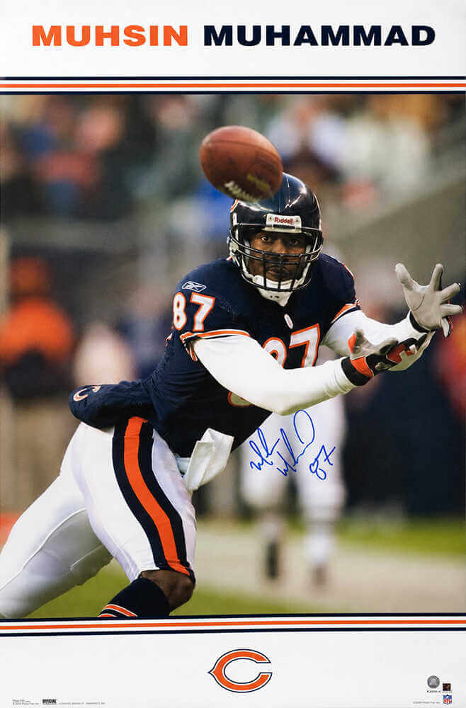 Muhsin Muhammad Signed Chicago Bears 22x34 Full Size Poster - MUHOTH300 - Muhsin Muhammad Signed Chicago Bears 22x34 Full Size Poster product image