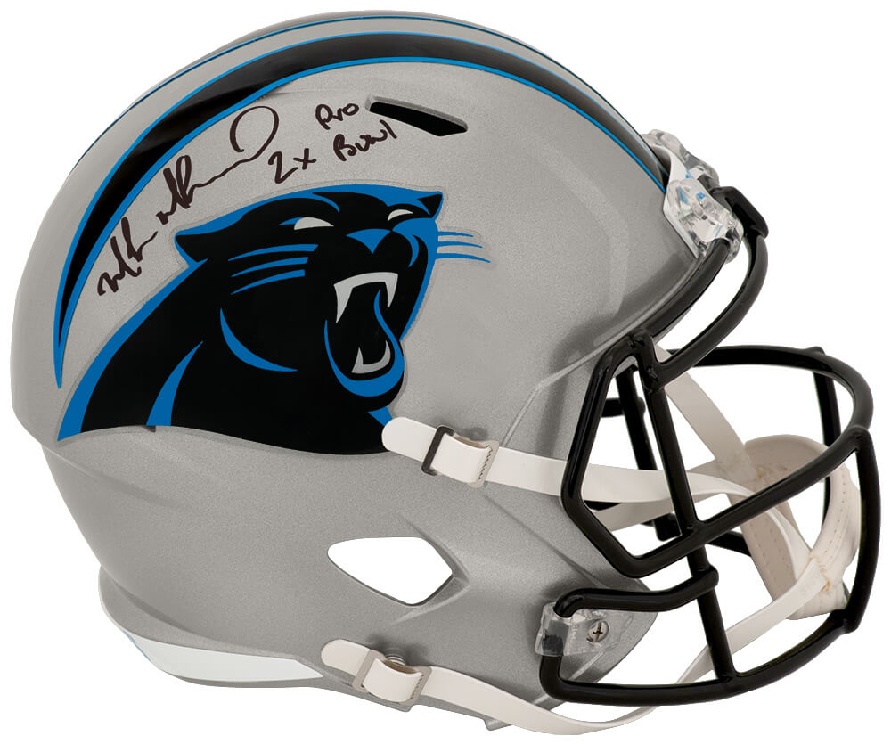 Muhsin Muhammad Signed Carolina Panthers Riddell Full Size Speed Replica Helmet w/2x Pro Bowl - MUHREP300 - Muhsin Muhammad Signed Carolina Panthers Riddell Full Size Speed Replica Helmet w/2x Pro Bowl product image