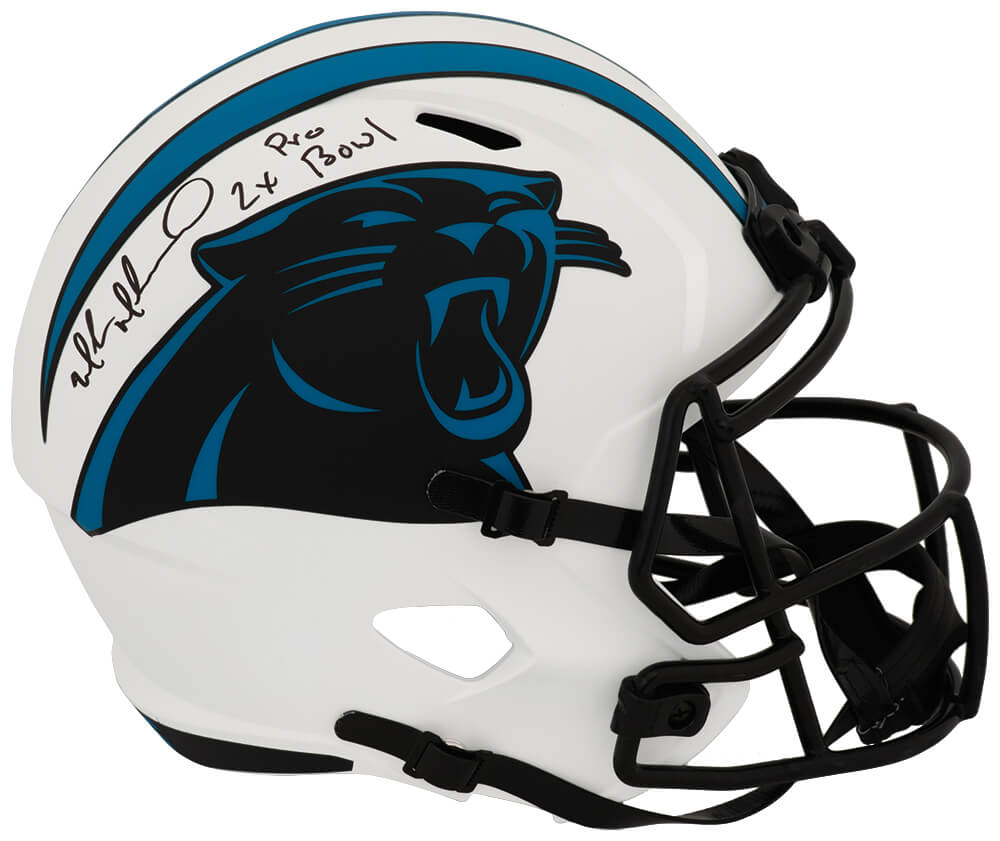 Muhsin Muhammad Signed Carolina Panthers LUNAR Riddell Full Size Speed Replica Helmet w/2x Pro Bowl - MUHREP302 - Muhsin Muhammad Signed Carolina Panthers LUNAR Riddell Full Size Speed Replica Helmet w/2x Pro Bowl product image