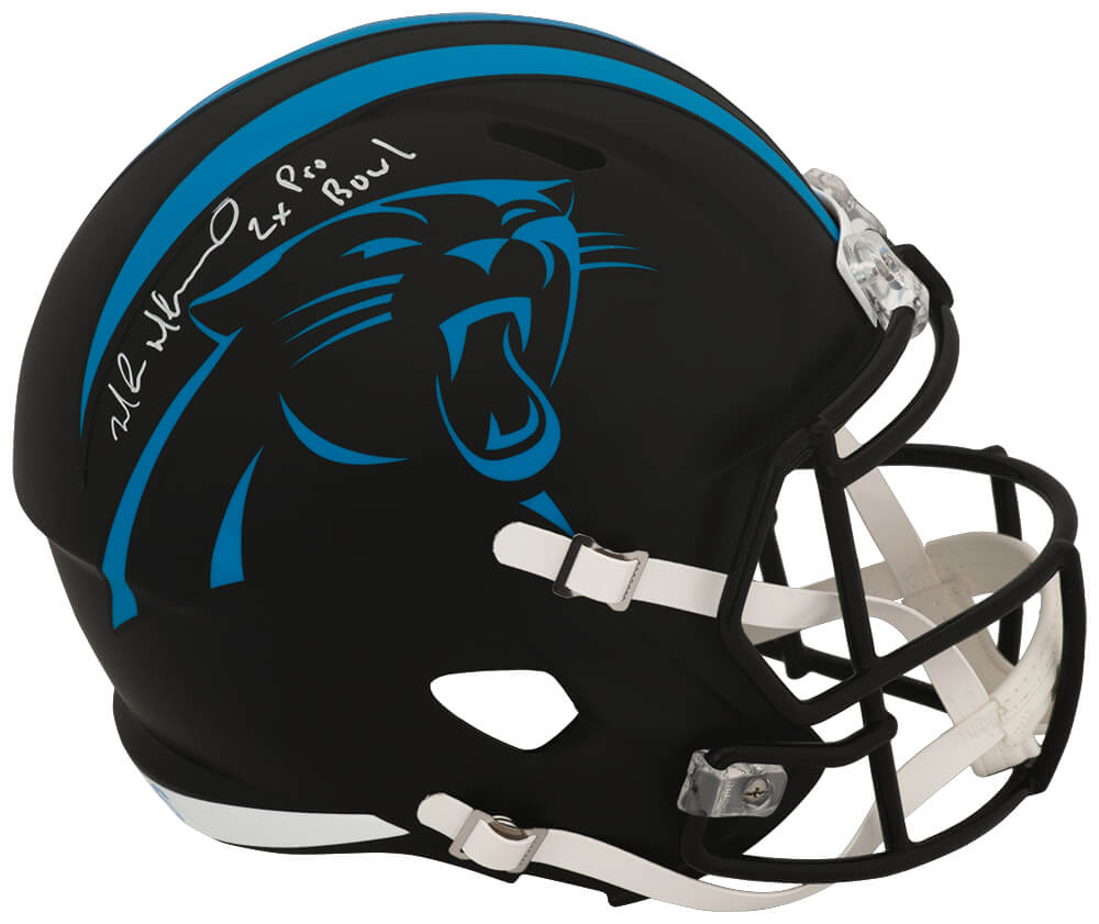 Muhsin Muhammad Signed Carolina Panthers 2022 Alternate Black Riddell Full Size Speed Replica Helmet w/2x Pro Bowl - MUHREP303 - Muhsin Muhammad Signed Carolina Panthers 2022 Alternate Black Riddell Full Size Speed Replica Helmet w/2x Pro Bowl product image