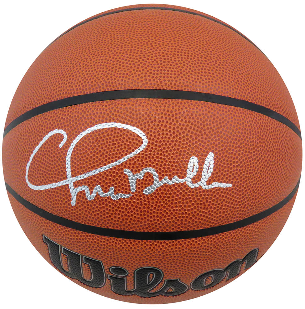 Chris Mullin Signed Wilson Indoor/Outdoor NBA Basketball - MULBSK205 - Chris Mullin Signed Wilson Indoor/Outdoor NBA Basketball product image