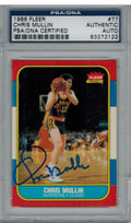 Chris Mullin Signed Warriors 1986 Fleer Rookie Card #77 - PSA/DNA - MULCAR201 - Chris Mullin Signed Warriors 1986 Fleer Rookie Card #77 - PSA/DNA product image