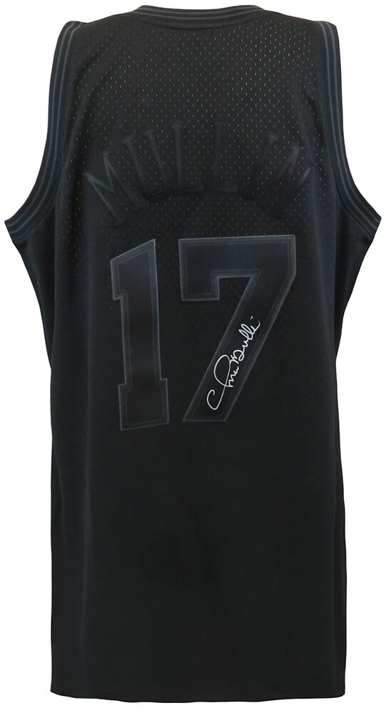 Chris Mullin Signed Golden State Warriors Mitchell & Ness Black Out NBA Swingman Basketball Jersey - MULJRY205 - Chris Mullin Signed Golden State Warriors Mitchell & Ness Black Out NBA Swingman Basketball Jersey product image