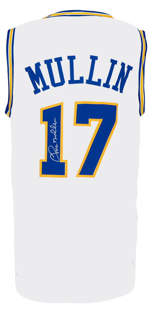 Chris Mullin Signed White Custom Basketball Jersey - MULJRY206 - Chris Mullin Signed White Custom Basketball Jersey product image
