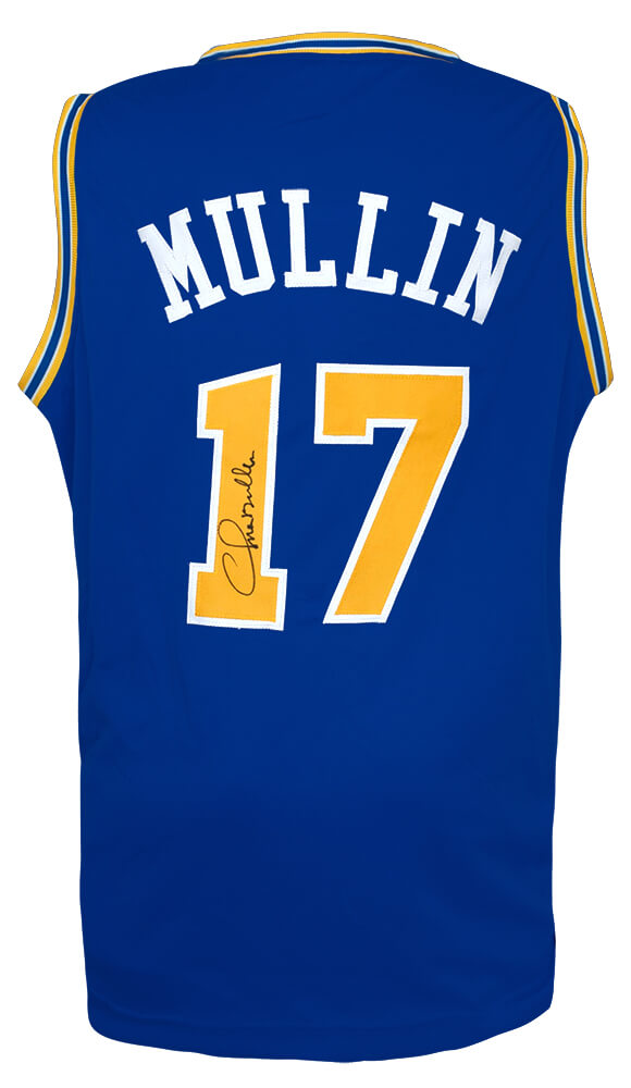 Chris Mullin Signed Blue Custom Basketball Jersey - MULJRY207 - Chris Mullin Signed Blue Custom Basketball Jersey product image