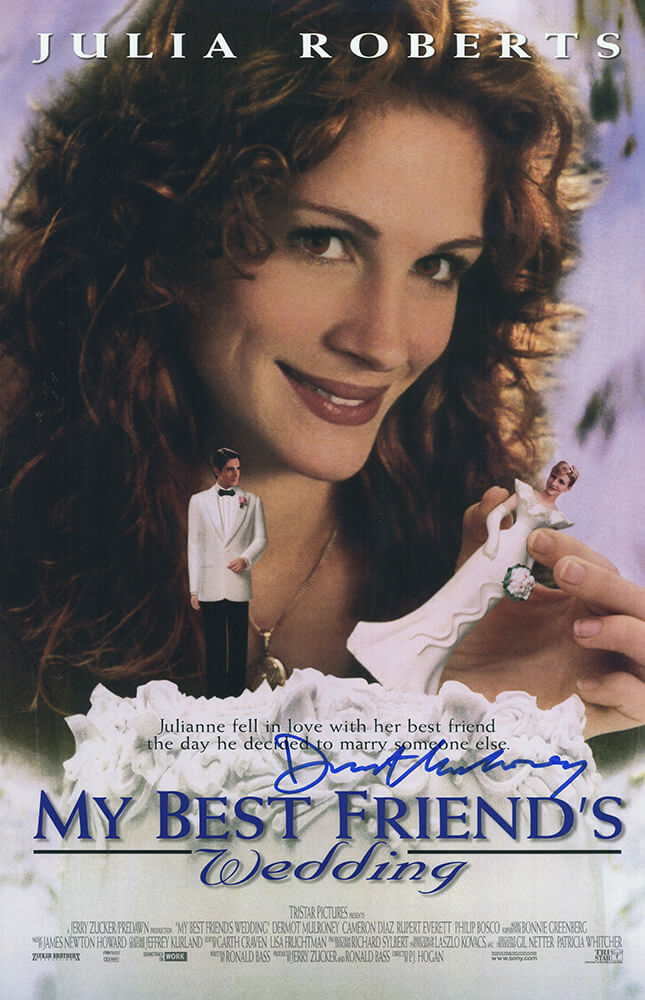 Dermot Mulroney Signed My Best Friends Wedding 11x17 Movie Poster - MULPST500 - Dermot Mulroney Signed My Best Friends Wedding 11x17 Movie Poster product image