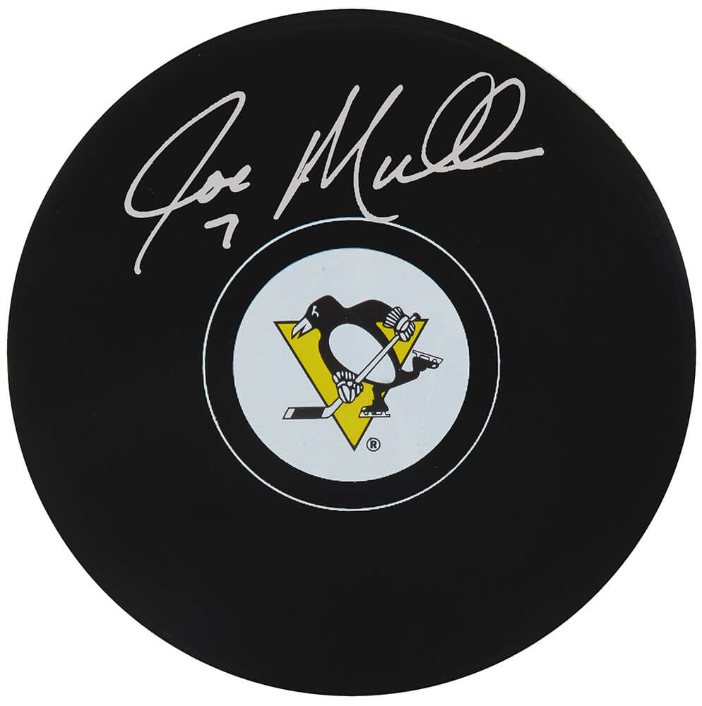 Joe Mullen Signed Pittsburgh Penguins Logo Hockey Puck - MULPUC402 - Joe Mullen Signed Pittsburgh Penguins Logo Hockey Puck product image