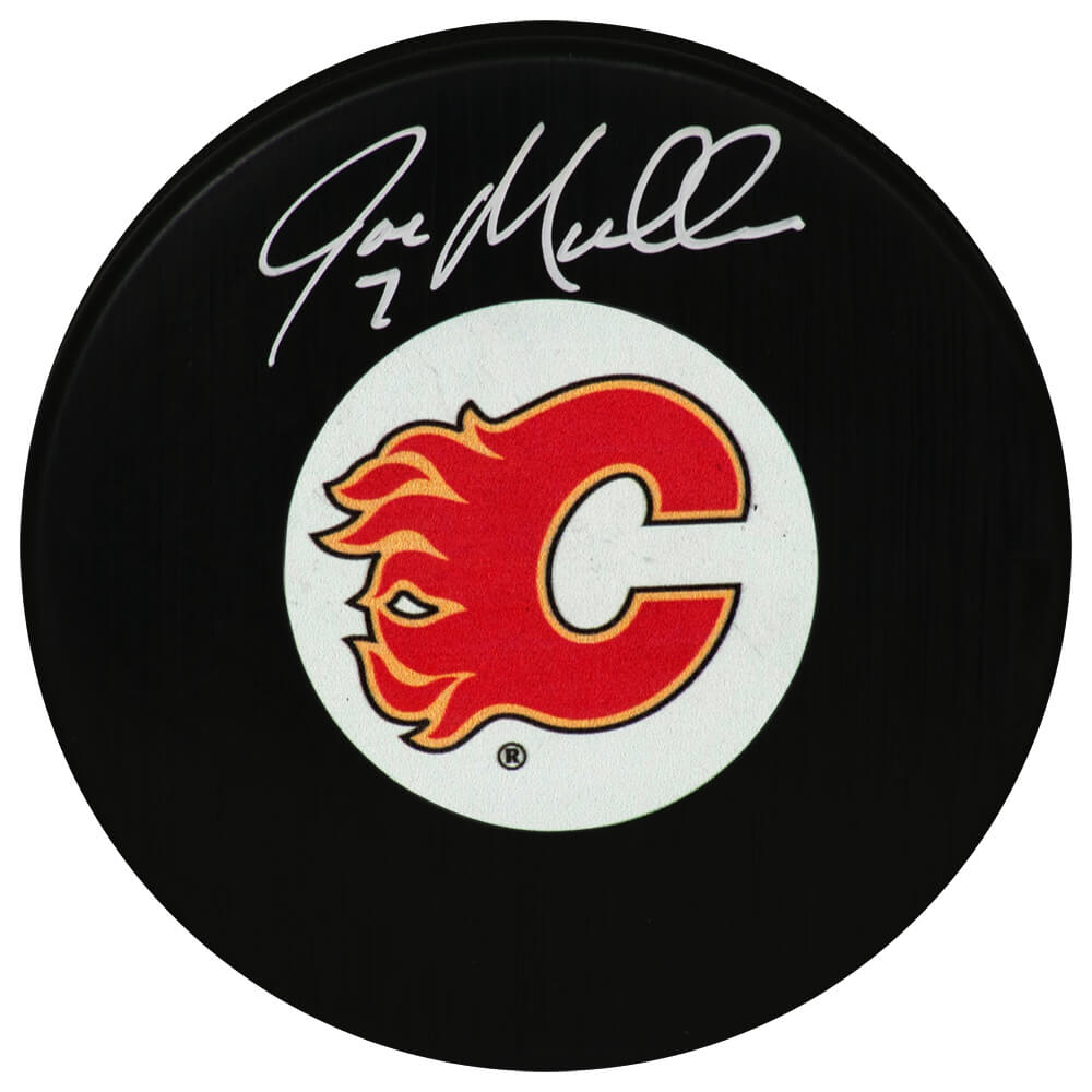Joe Mullen Signed Calgary Flames Medium Logo Hockey Puck - MULPUC404 - Joe Mullen Signed Calgary Flames Medium Logo Hockey Puck product image
