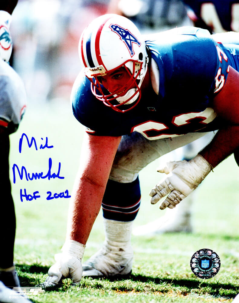 Mike Munchak Signed Houston Oilers 3-Pt Stance Action 8x10 Photo w/HOF 2001 - MUN08P310 - Mike Munchak Signed Houston Oilers 3-Pt Stance Action 8x10 Photo w/HOF 2001 product image