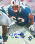 Mike Munchak Signed Houston Oilers vs Dolphins Action 8x10 Photo w/HOF 2001 - MUN08P311 - Mike Munchak Signed Houston Oilers vs Dolphins Action 8x10 Photo w/HOF 2001 product image