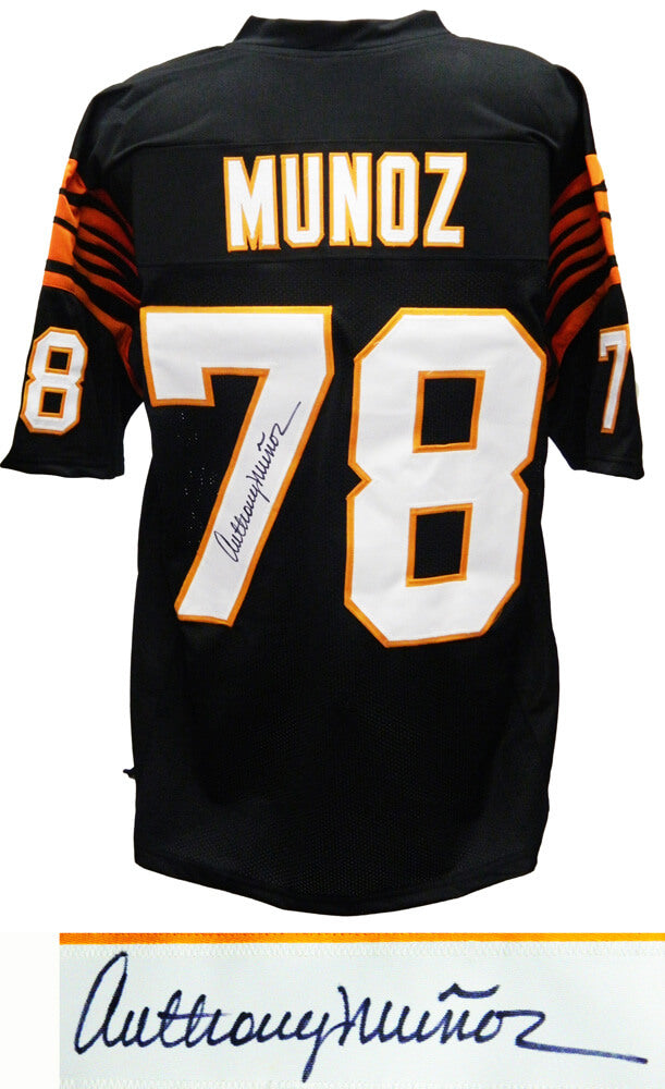Anthony Munoz Signed Black Custom Football Jersey - MUNJRY300 - Anthony Munoz Signed Black Custom Football Jersey product image