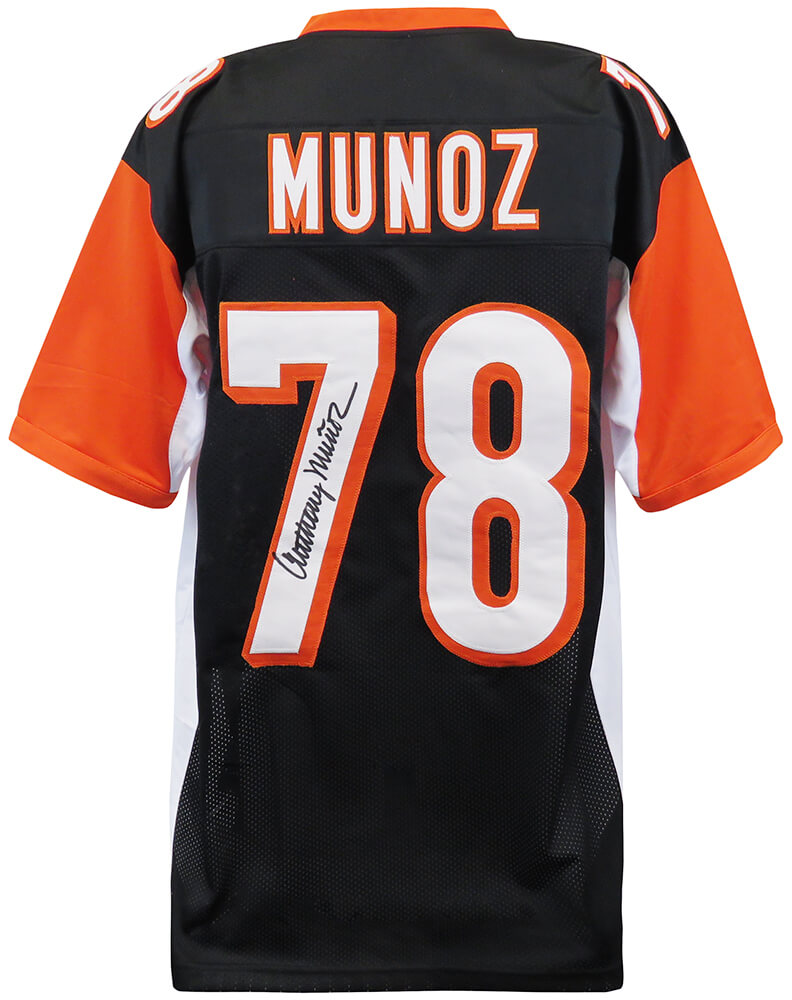 Anthony Munoz Signed Black Custom Jersey - MUNJRY301 - Anthony Munoz Signed Black Custom Jersey product image