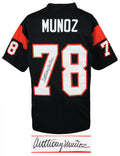 Anthony Munoz Signed Black Throwback Custom Jersey - MUNJRY302 - Anthony Munoz Signed Black Throwback Custom Jersey product image