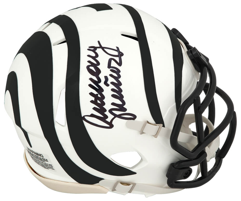 Anthony Munoz Signed Cincinnati Bengals Alternate White Riddell Speed Mini Helmet - MUNMIN305 - Anthony Munoz Signed Cincinnati Bengals Alternate White Riddell Speed Mini Helmet product image