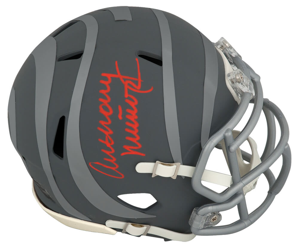 Anthony Munoz Signed Cincinnati Bengals SLATE Riddell Speed Mini Helmet - MUNMIN306 - Anthony Munoz Signed Cincinnati Bengals SLATE Riddell Speed Mini Helmet product image