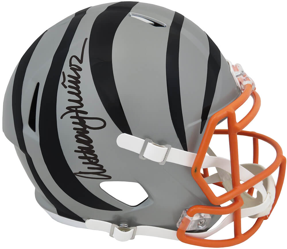 Anthony Munoz Signed Cincinnati Bengals FLASH Riddell Full Size Speed Replica Helmet - MUNREP303 - Anthony Munoz Signed Cincinnati Bengals FLASH Riddell Full Size Speed Replica Helmet product image