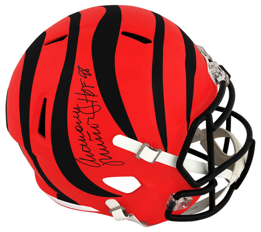 Anthony Munoz Signed Bengals Riddell Full Size Speed Replica Helmet w/HOF'98 - MUNREP305 - Anthony Munoz Signed Bengals Riddell Full Size Speed Replica Helmet w/HOF'98 product image