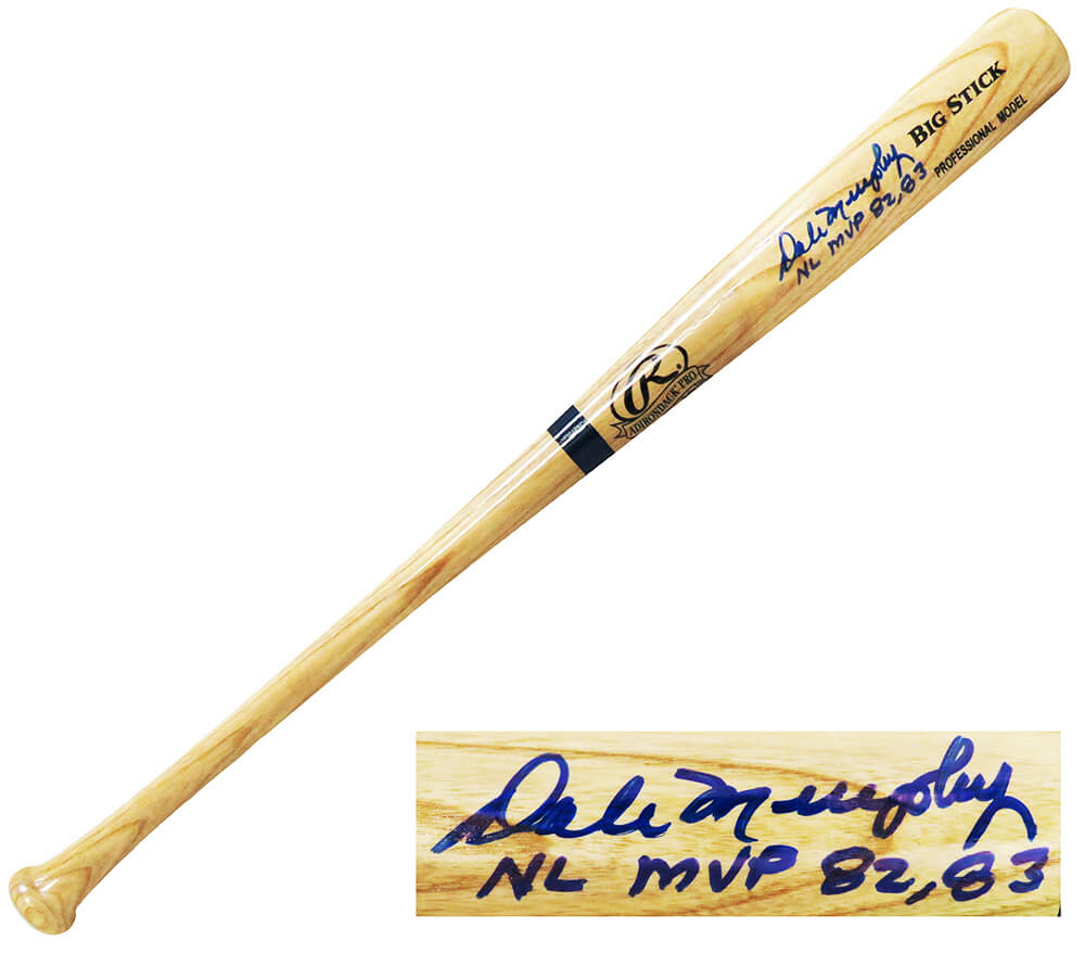 Dale Murphy Signed Rawlings Blonde Big Stick Bat w/NL MVP 82, 83 - MURBAT108 - Dale Murphy Signed Rawlings Blonde Big Stick Bat w/NL MVP 82, 83 product image