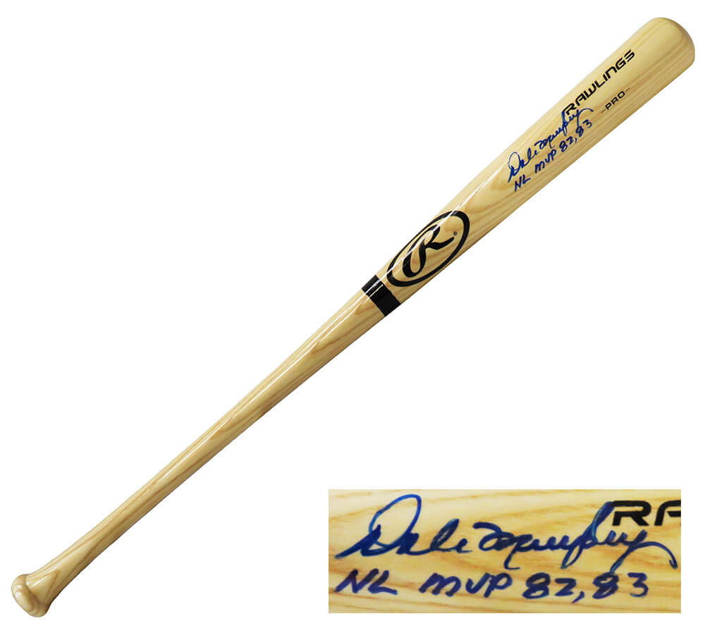 Dale Murphy Signed Rawlings Pro Blonde Baseball Bat w/NL MVP 82, 83 (PSA/DNA) - MURBAT109 - Dale Murphy Signed Rawlings Pro Blonde Baseball Bat w/NL MVP 82, 83 (PSA/DNA) product image
