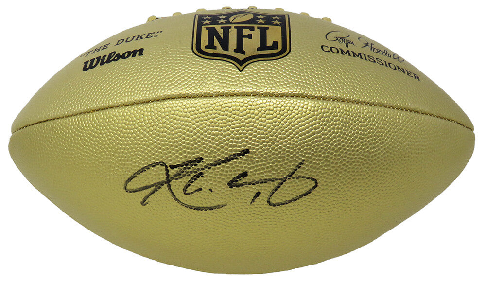 Kyler Murray Signed Wilson Duke Gold Metallic NFL Full Size Replica Football (Beckett) - MURFTB302 - Kyler Murray Signed Wilson Duke Gold Metallic NFL Full Size Replica Football (Beckett) product image