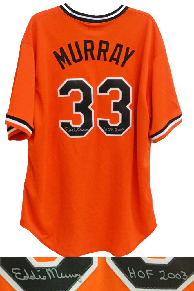 Eddie Murray Signed Orioles Majestic Cooperstown Jersey w/HOF 2003 - MURJRY100 - Eddie Murray Signed Orioles Majestic Cooperstown Jersey w/HOF 2003 product image