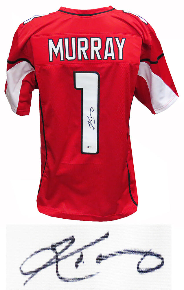 Kyler Murray Signed Red Custom Football Jersey (Beckett) - MURJRY302 - Kyler Murray Signed Red Custom Football Jersey (Beckett) product image