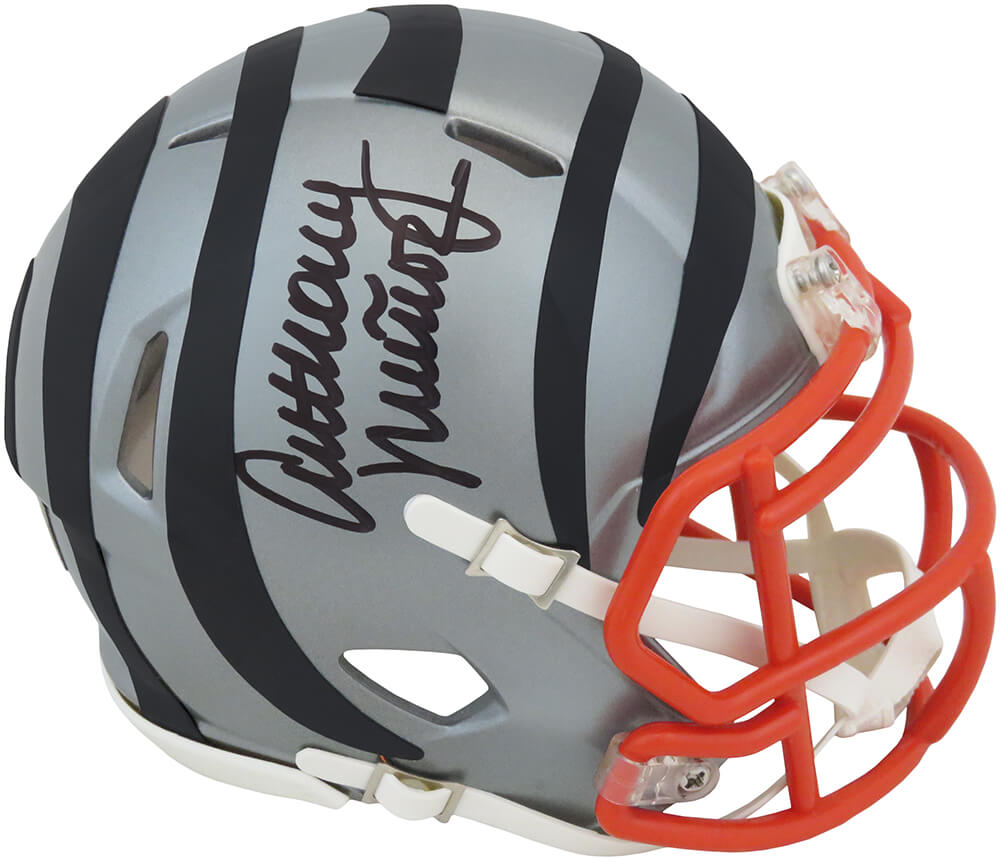 Anthony Munoz Signed Cincinnati Bengals FLASH Riddell Speed Mini Helmet - MUNMIN303 - Anthony Munoz Signed Cincinnati Bengals FLASH Riddell Speed Mini Helmet product image