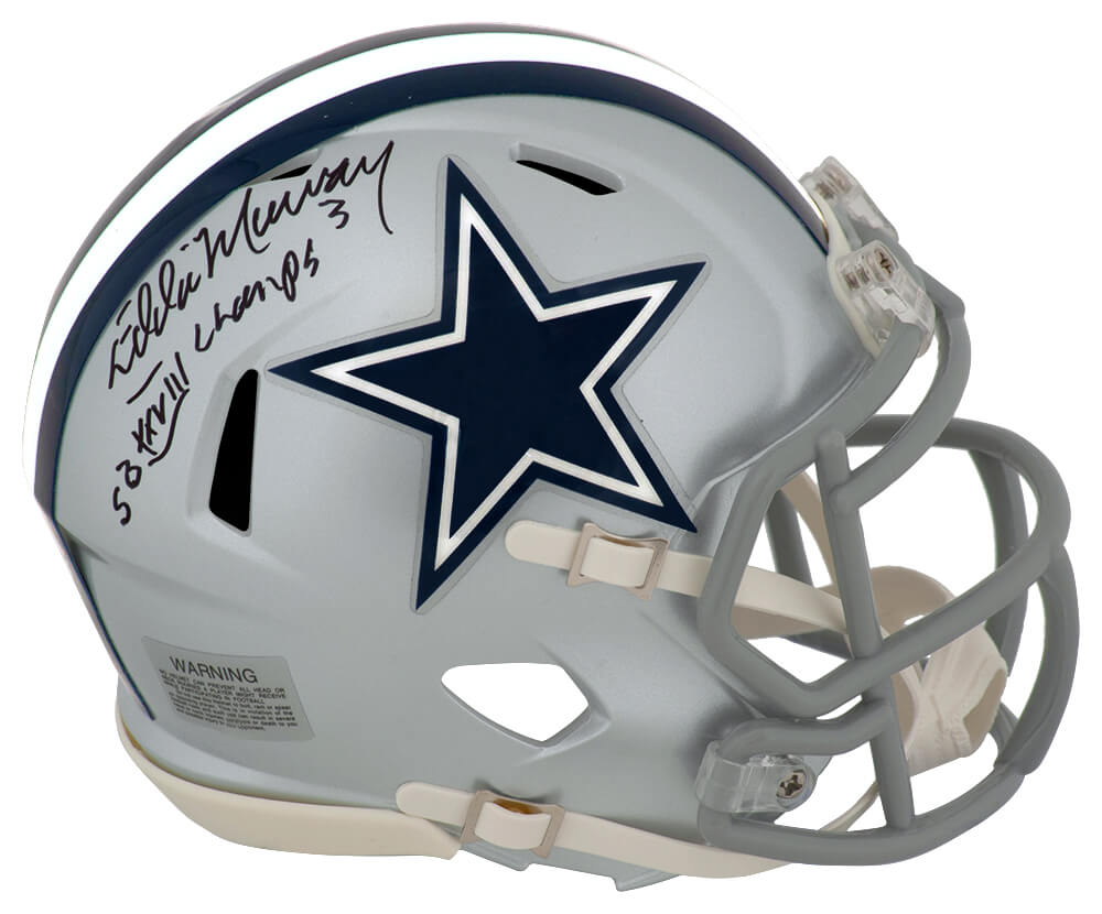 Eddie Murray Signed Dallas Cowboys Riddell Speed Mini Helmet w/SB XXVIII Champs - MURMIN311 - Eddie Murray Signed Dallas Cowboys Riddell Speed Mini Helmet w/SB XXVIII Champs product image