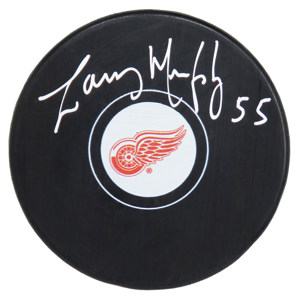 Larry Murphy Signed Detroit Red Wings Logo Hockey Puck - MURPUC400 - Larry Murphy Signed Detroit Red Wings Logo Hockey Puck product image