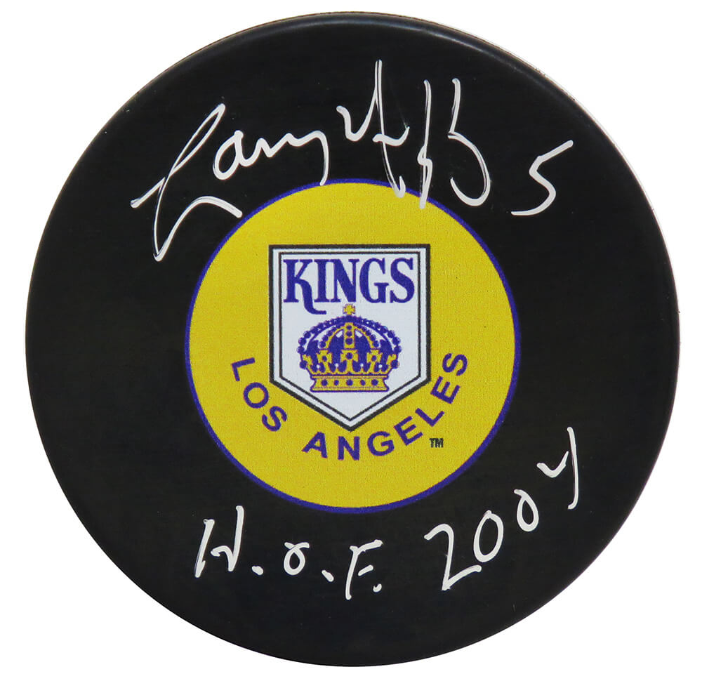 Larry Murphy Signed Los Angeles Kings Logo Hockey Puck w/HOF 2004 - MURPUC401 - Larry Murphy Signed Los Angeles Kings Logo Hockey Puck w/HOF 2004 product image