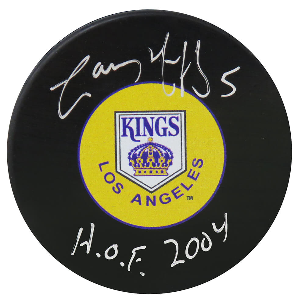 Larry Murphy Signed Los Angeles Kings Throwback Logo Hockey Puck w/HOF 2004 - MURPUC402 - Larry Murphy Signed Los Angeles Kings Throwback Logo Hockey Puck w/HOF 2004 product image