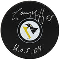 Larry Murphy Signed Pittsburgh Penguins Logo Hockey Puck w/HOF'04 - MURPUC403 - Larry Murphy Signed Pittsburgh Penguins Logo Hockey Puck w/HOF'04 product image