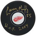 Larry Murphy Signed Detroit Red Wings Logo Hockey Puck w/HOF 2004 - MURPUC406 - Larry Murphy Signed Detroit Red Wings Logo Hockey Puck w/HOF 2004 product image