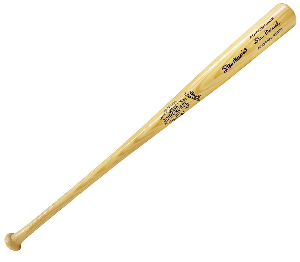 Stan Musial Signed Rawlings Adirondack Blonde Name Engraved Baseball Bat (PSA) - MUSBAT100 - Stan Musial Signed Rawlings Adirondack Blonde Name Engraved Baseball Bat (PSA) product image