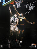 Dikembe Mutombo Signed Denver Nuggets Action Spotlight 11x14 Photo - MUT11P200 - Dikembe Mutombo Signed Denver Nuggets Action Spotlight 11x14 Photo product image