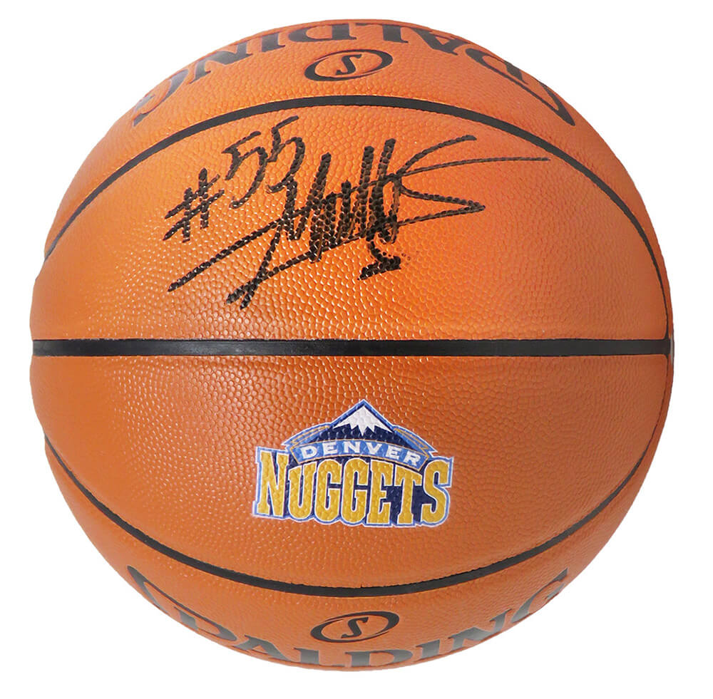 Dikembe Mutombo Signed Spalding Denver Nuggets Logo Game Series Replica NBA Basketball - MUTBSK204 - Dikembe Mutombo Signed Spalding Denver Nuggets Logo Game Series Replica NBA Basketball product image