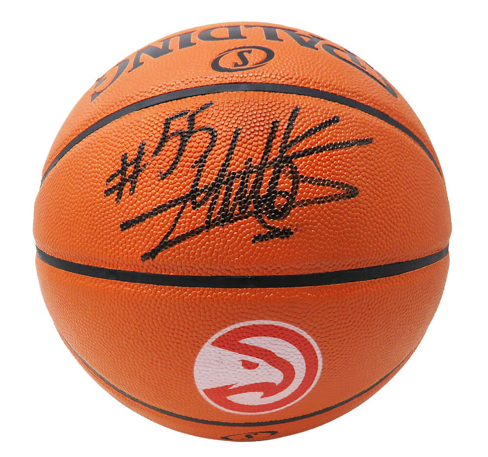 Dikembe Mutombo Signed Spalding Atlanta Hawks Logo Game Series Replica NBA Basketball - MUTBSK205 - Dikembe Mutombo Signed Spalding Atlanta Hawks Logo Game Series Replica NBA Basketball product image