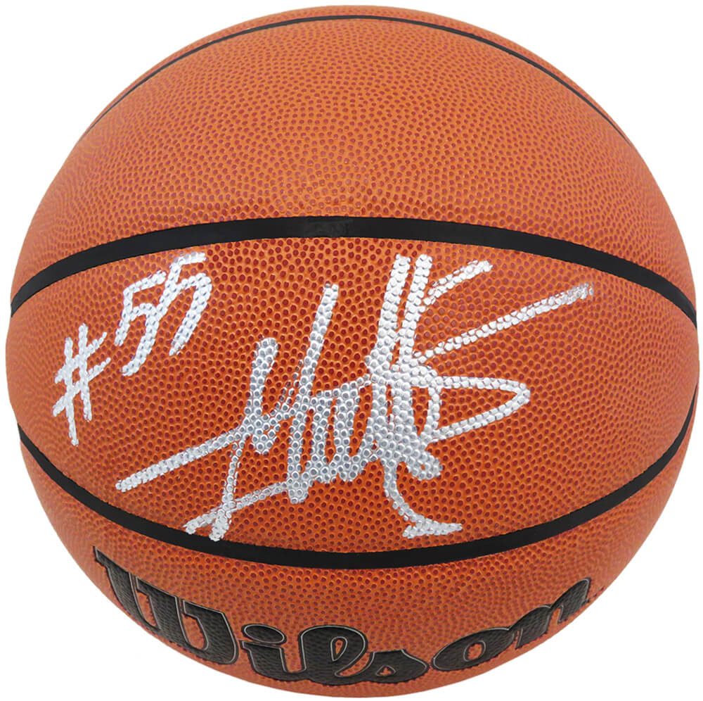 Dikembe Mutombo Signed Wilson Indoor/Outdoor NBA Basketball - MUTBSK207 - Dikembe Mutombo Signed Wilson Indoor/Outdoor NBA Basketball product image