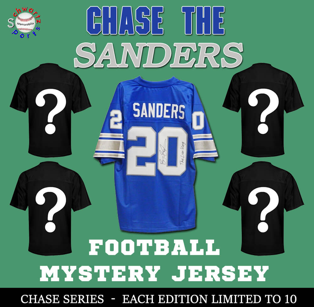 Chase Series 1 Signed Football Jersey Mystery- CHASE THE BARRY SANDERS Edition - MYSJY3BS1 - Chase Series 1 Signed Football Jersey Mystery- CHASE THE BARRY SANDERS Edition product image