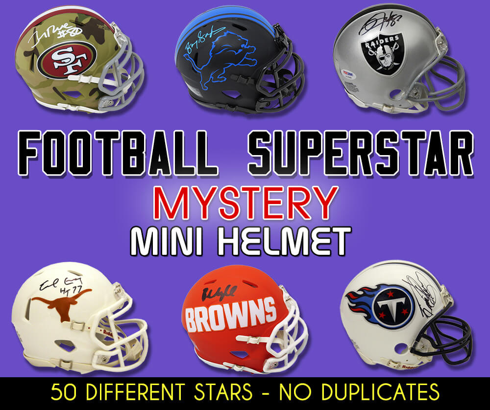 Schwartz Sports Football Superstar Signed Mystery Mini Helmet - Series 26 - (Limited to 50) - MYSMIN326 - Schwartz Sports Football Superstar Signed Mystery Mini Helmet - Series 26 - (Limited to 50) product image