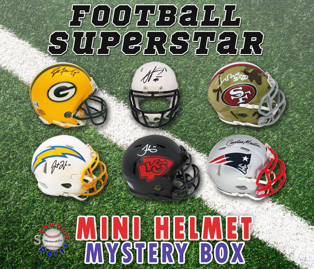 Schwartz Sports Football Superstar Signed Mystery Mini Helmet - Series 29 - (Limited to 50) - MYSMIN329 - Schwartz Sports Football Superstar Signed Mystery Mini Helmet - Series 29 - (Limited to 50) product image