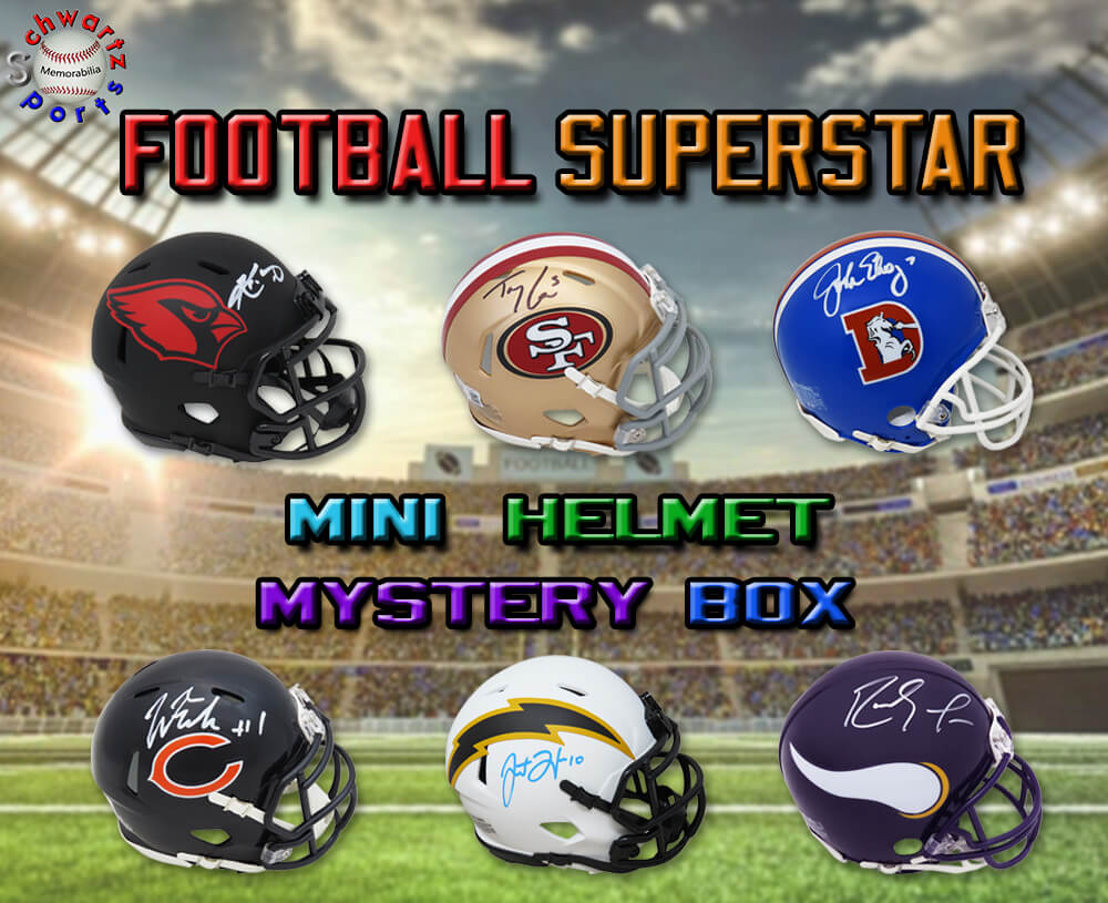 Schwartz Sports Football Superstar Signed Mystery Mini Helmet - Series 33 - (Limited to 75) - MYSMIN333 - Schwartz Sports Football Superstar Signed Mystery Mini Helmet - Series 33 - (Limited to 75) product image