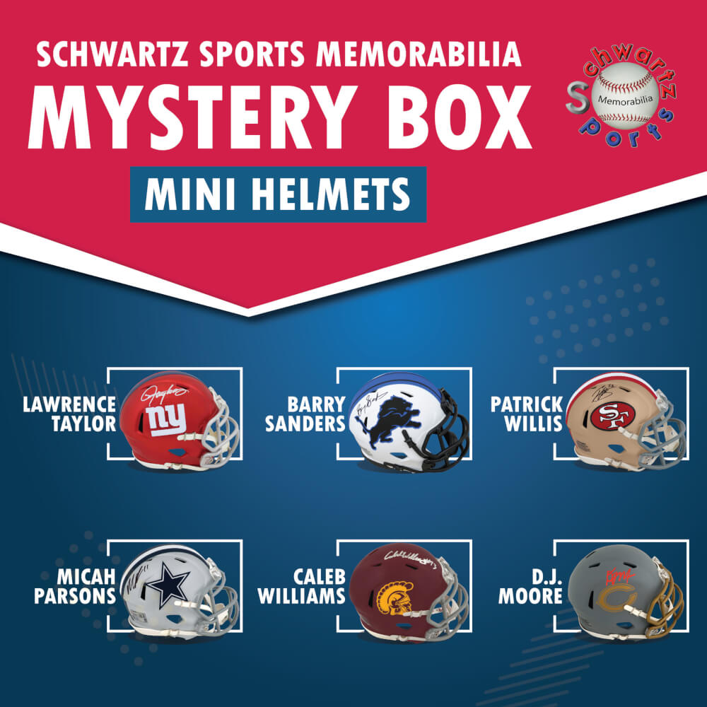 Schwartz Sports Football Superstar Signed Mystery Mini Helmet - Series 43 - (Limited to 75) - MYSMIN343 - Schwartz Sports Football Superstar Signed Mystery Mini Helmet - Series 43 - (Limited to 75) product image