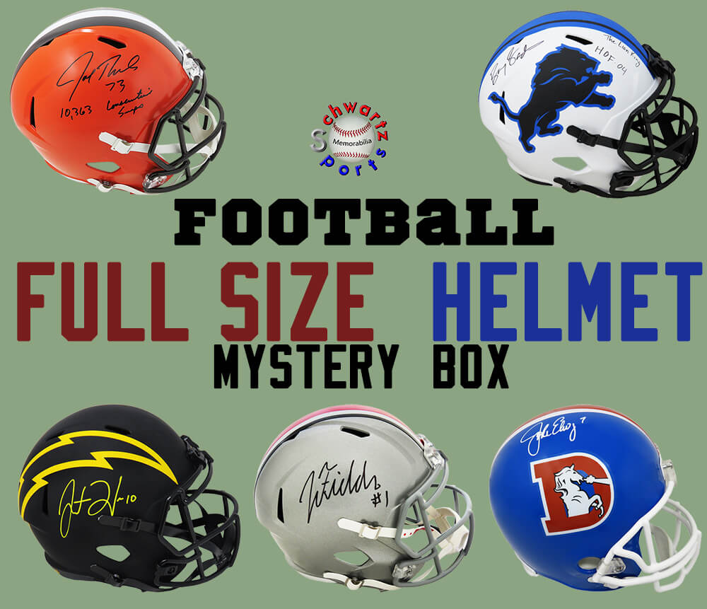 Schwartz Sports Football Star Signed Mystery Full Size Helmet  Series 21 (Limited to 50) - MYSREP321 - Schwartz Sports Football Star Signed Mystery Full Size Helmet  Series 21 (Limited to 50) product image