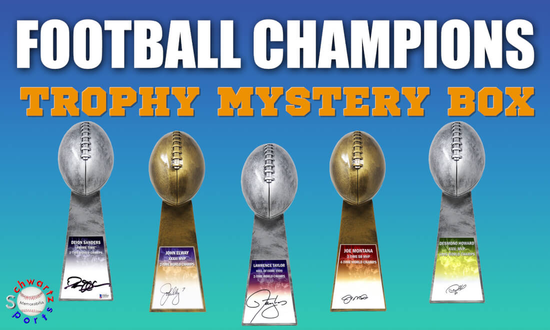 Schwartz Sports - Football Champions Signed Mystery Football Trophy - Series 5 (Limited to 50) - MYSTRO305 - Schwartz Sports - Football Champions Signed Mystery Football Trophy - Series 5 (Limited to 50) product image