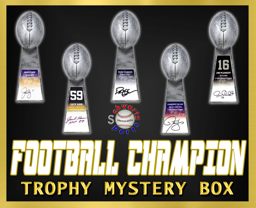 Schwartz Sports - Football Champions Signed Mystery Football Trophy - Series 6 (Limited to 25) - MYSTRO306 - Schwartz Sports - Football Champions Signed Mystery Football Trophy - Series 6 (Limited to 25) product image
